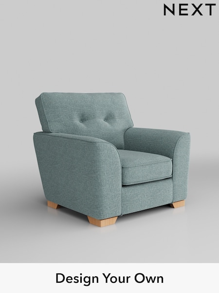 Chunky Chenille/Light Teal Green Stamford Buttoned Back (AW9884) | £799