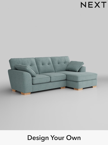Chunky Chenille/Light Teal Green Stamford Buttoned Back (AW9884) | £1,875