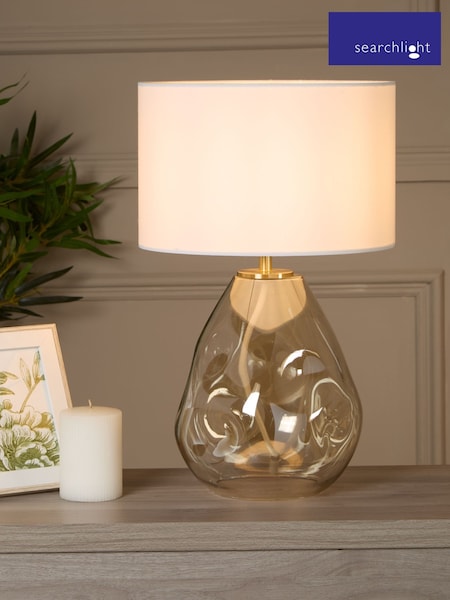 Searchlight Champagne Satin Brass Chalice 1 Light Table Lamp (AY0019) | £88