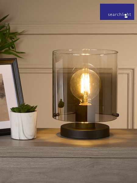 Searchlight Black and Smoke Santorini 1 Light Table Lamp (AY0024) | £67