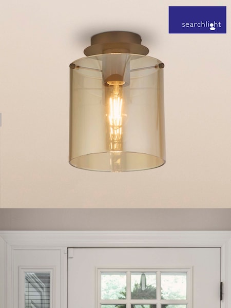 Searchlight Mocha Santorini Flush Fitting Ceiling Light (AY0030) | £56