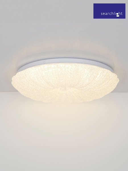 Searchlight Clear and White Roman LED Flush Ceiling Light (AY0042) | £28