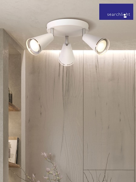 Searchlight Chrome and White Astrid 3 Spotlight (AY0046) | £20