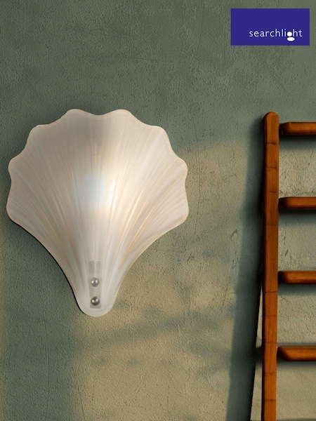 Searchlight Satin Silver Pearl 1Lt Wall Light IP44 (AY0047) | £38