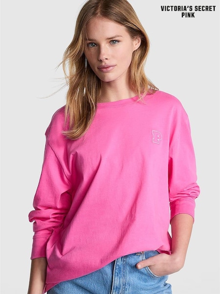 Victoria's Secret PINK Pink Gossip Long Sleeve T-Shirt (AY0079) | £29