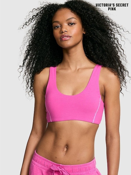 Victoria's Secret PINK Pink Gossip Cotton Scoop Sports Bra (AY0126) | £25