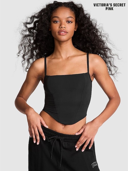 Victoria's Secret PINK Black Soft Stretch Bra Top (AY0145) | £25