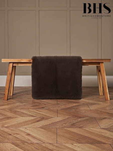 BHS Faux Fur Chocolate 50cm x 90cm Supersoft Rug (AY0160) | £18
