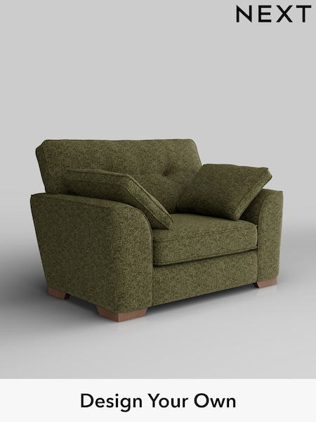 Chunky Chenille/Dark Moss Green Stamford Buttoned Back (AY0195) | £899