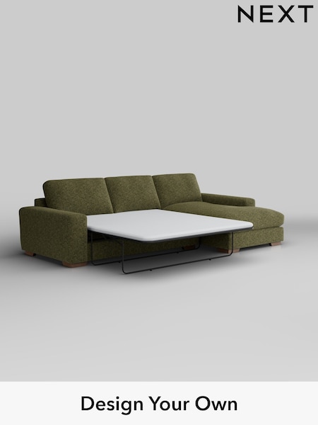 Chunky Chenille/Dark Moss Green Houghton Deep Relaxed Sit (AY0222) | £2,825