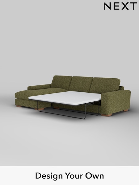 Chunky Chenille/Dark Moss Green Houghton Deep Relaxed Sit (AY0222) | £2,825