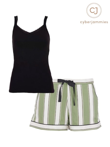 Cyberjammies Green Hidden Support Vest and Stripe Shorts (AY0392) | £42