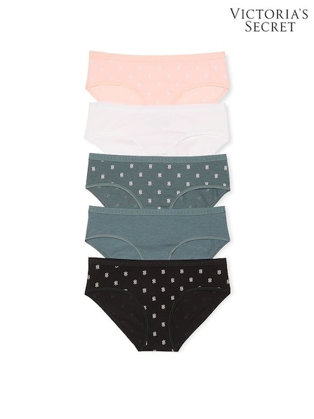 Victoria's Secret Pink/White/Green/Black Hipster 5 Pack Knickers (AY0411) | £27