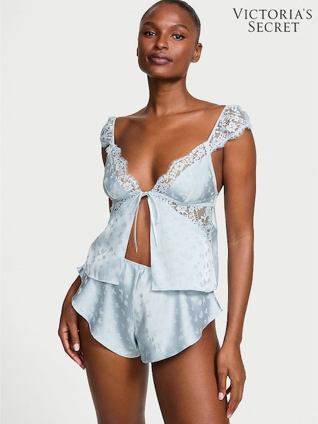 Victoria's Secret Palest Blue Butterfly Tease Satin Cami Set (AY0421) | £69