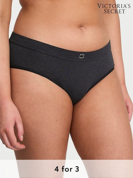 Victoria's Secret Black Heather Hipster Cotton Logo Knickers (AY0430) | £9