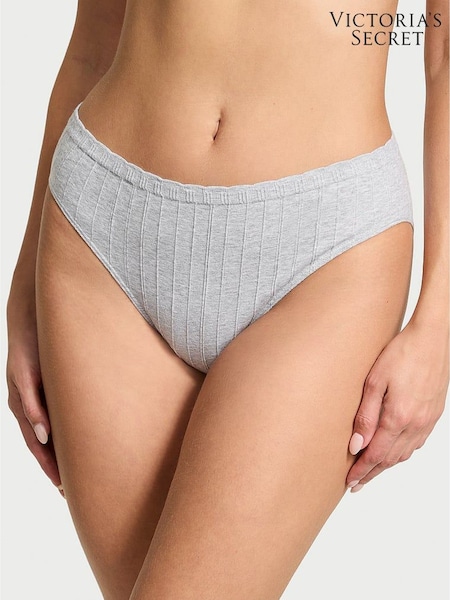 Victoria's Secret Grey Heather Brief Ribbed Knickers (AY0433) | £9