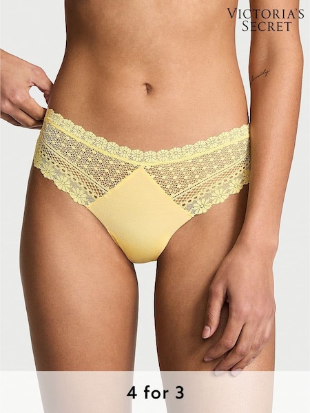 Victoria's Secret Yellow Tulip Thong Knickers (AY0439) | £9