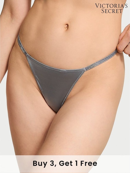 Victoria's Secret Asteroid Grey G String Scattered Shine Strap Knickers (AY0440) | £20