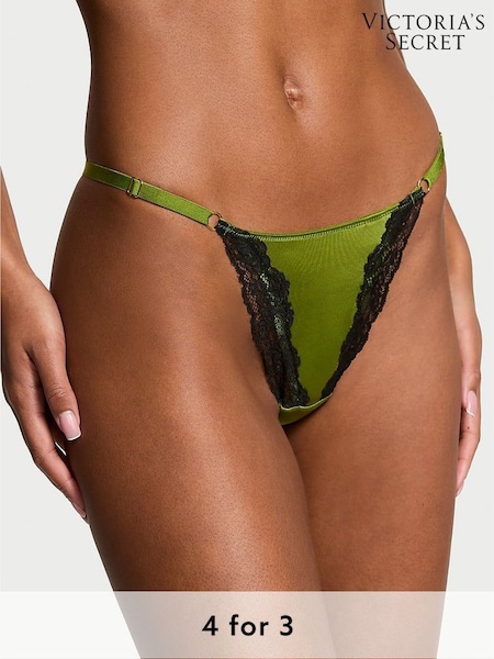 Victoria's Secret Pear Green G String Lace Trim Knickers (AY0455) | £18