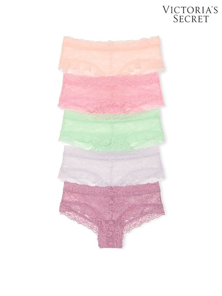 Victoria's Secret Pink/Green/Purple Cheeky 5 Pack Knickers (AY0456) | £27