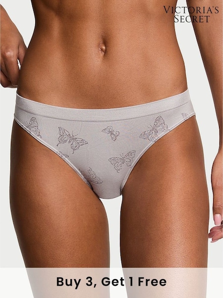 Victoria's Secret Silver Pearl Grey Butterfly Hipster Knickers (AY0459) | £9