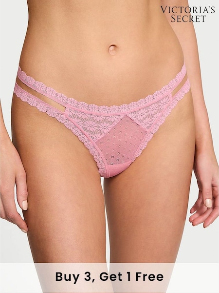 Victoria's Secret Pink Hope Double Strap Thong Knickers (AY0460) | £9