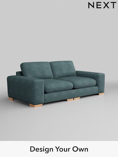 Boucle Weave Easy Clean/Dark Teal Green Houghton Deep Relaxed Sit (AY0871) | £1,399