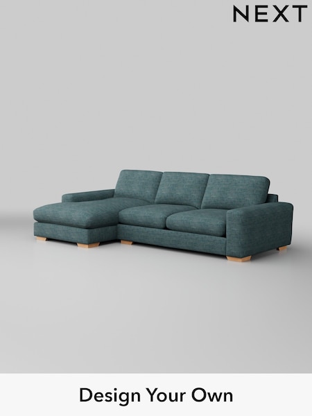 Boucle Weave Easy Clean/Dark Teal Green Houghton Deep Relaxed Sit (AY0871) | £2,175