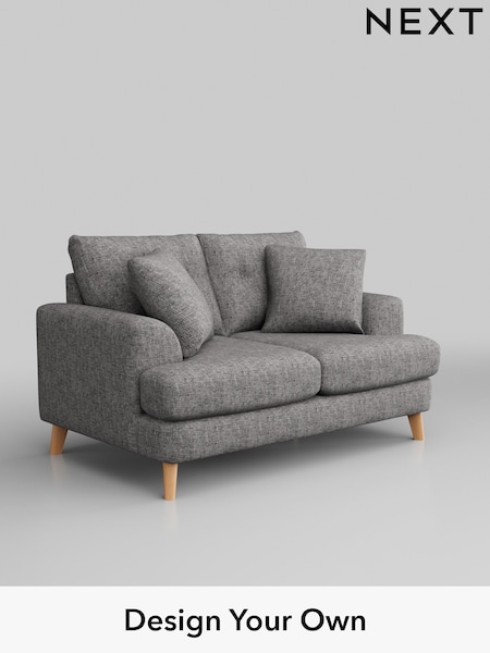 Chunky Boucle Easy Clean/Light Grey Parker Buttoned Back (AY0874) | £1,225