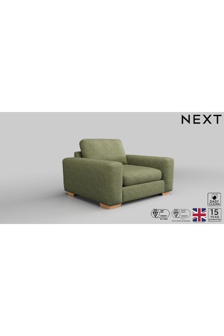 Chunky Boucle Easy Clean/Mid Green Houghton Deep Sit (AY0875) | £975