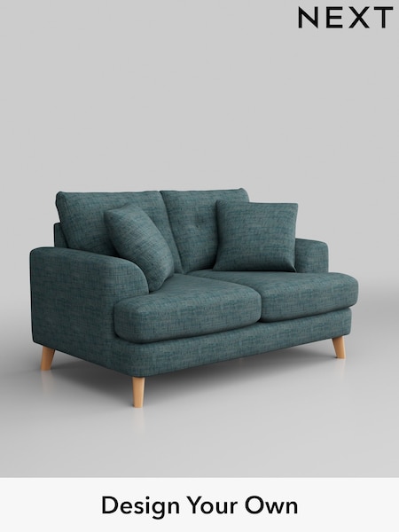 Boucle Weave Easy Clean/Dark Teal Green Parker Buttoned Back (AY0877) | £1,099