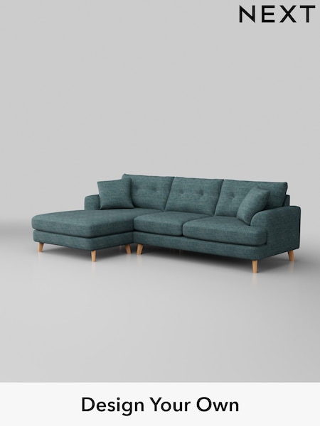 Boucle Weave Easy Clean/Dark Teal Green Parker Buttoned Back (AY0877) | £2,199