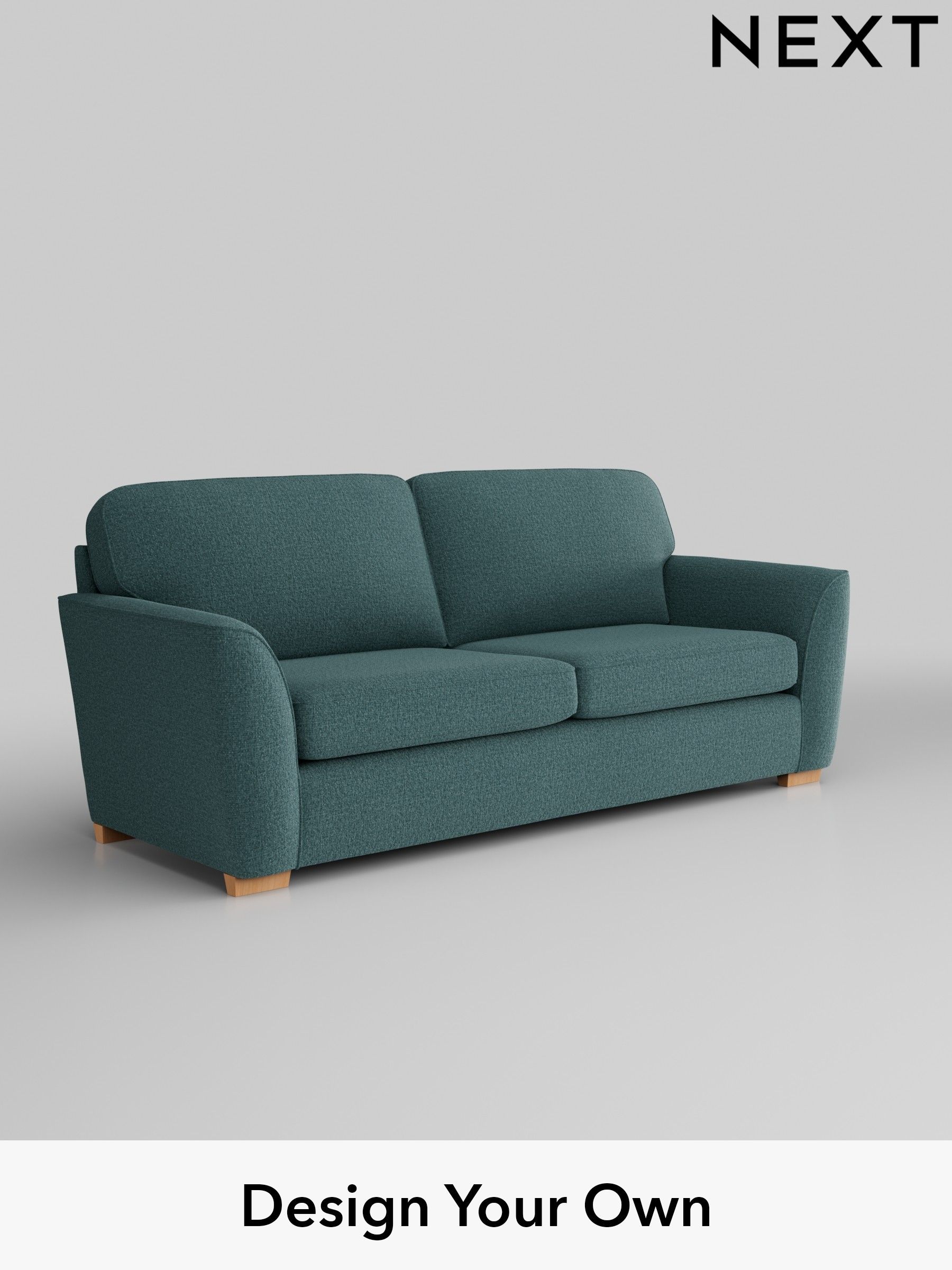 Buy Malvern Teal Chenille 4 Seater Sofa 8 Weeks Sofas Online Next UK