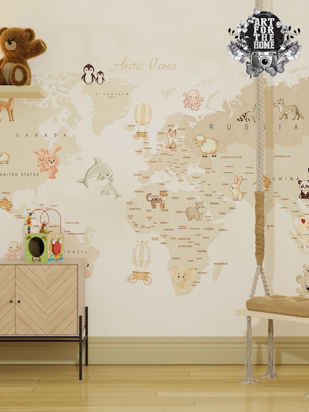 Art For The Home Neutral Whole Wide World Fixed Size 4M Mural (AY0937) | £240