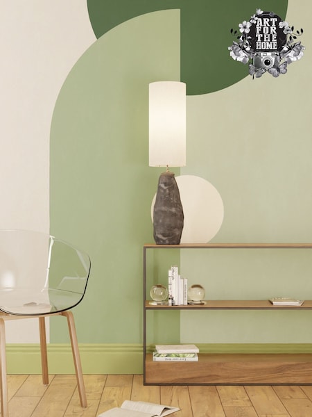 Art For The Home Green Curve & Arch Geo Fixed Size 4M Mural (AY0940) | £240