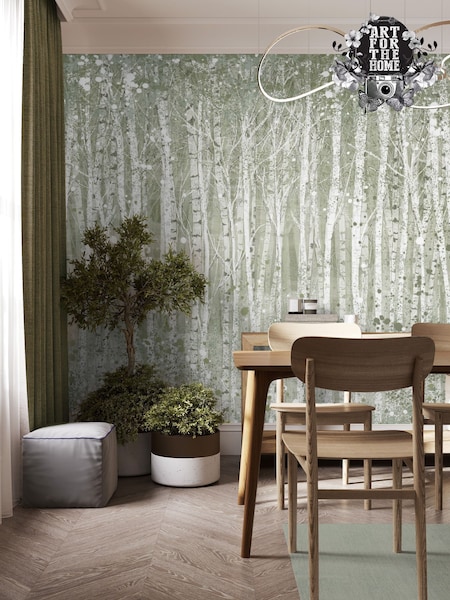 Art For The Home Sage Painterly Woods Fixed Size 3M Mural (AY0955) | £195