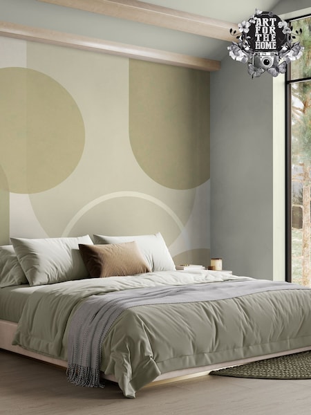Art For The Home Sage Arched Geo Muted Fixed Size 4M Mural (AY0964) | £240