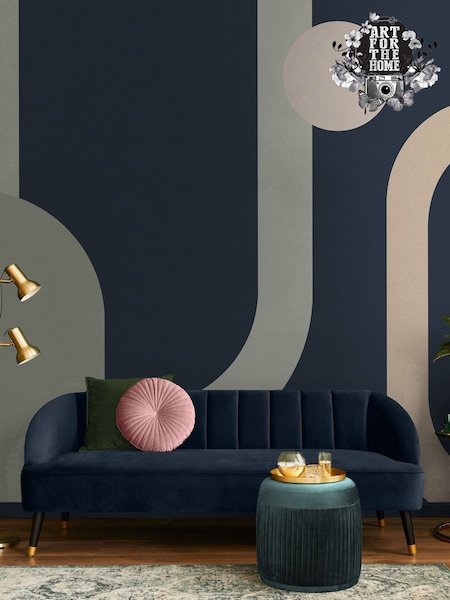 Art For The Home Blue Oval Geo Pop Fixed Size 4M Mural (AY0980) | £240