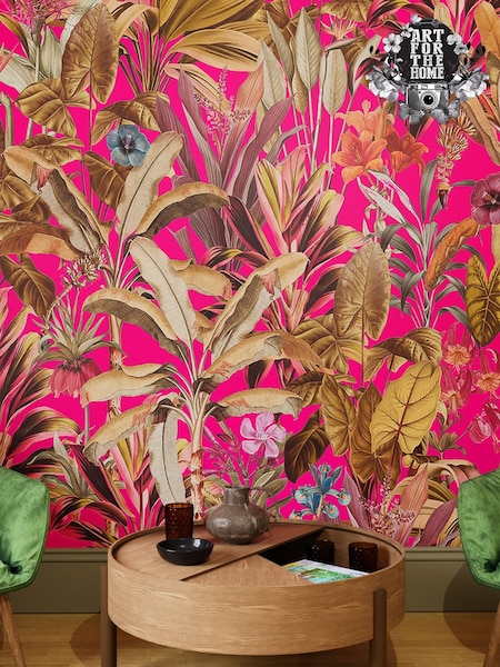 Art For The Home Hot Pink Funky Jungle Fixed Size 3M Mural (AY0987) | £195