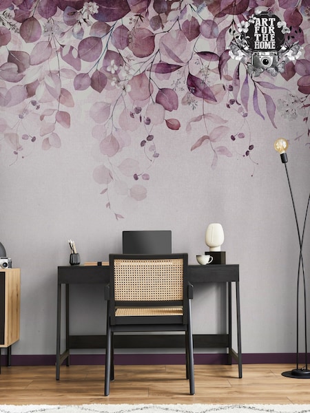 Art For The Home Purple Botanical Cascade Fixed Size 3M Mural (AY0988) | £195