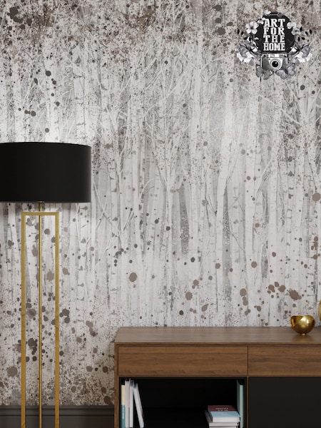Art For The Home Neutral Painterly Woods Fixed Size 3M Mural (AY0993) | £195