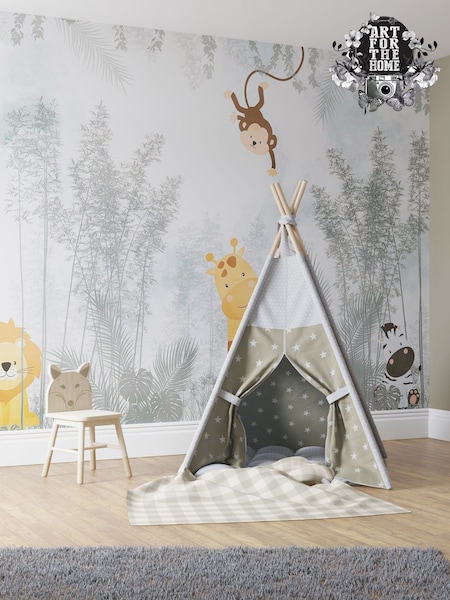 Art For The Home Blue Grey Roarsome Fixed Size 3M Mural (AY0998) | £195