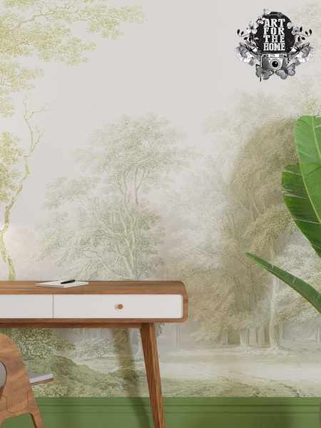 Art For The Home Sage Stately Woodland Fixed Size 4M Mural (AY1003) | £240
