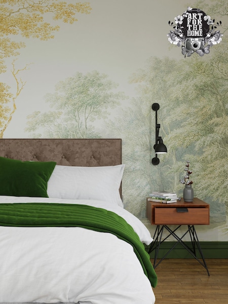 Art For The Home Green Ochre Stately Woodland Fixed Size 4M Mural (AY1017) | £240