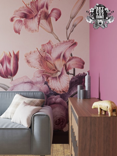 Art For The Home Soft Blush Antique Floral Fixed Size 2M Mural (AY1019) | £120