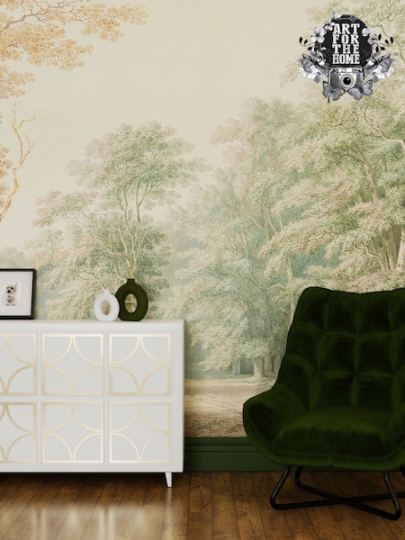 Art For The Home Neutral Green Stately Woodland Fixed Size 4M Mural (AY1030) | £240