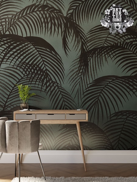 Art For The Home Teal Palm Silhouette Fixed Size 3M Mural (AY1035) | £195