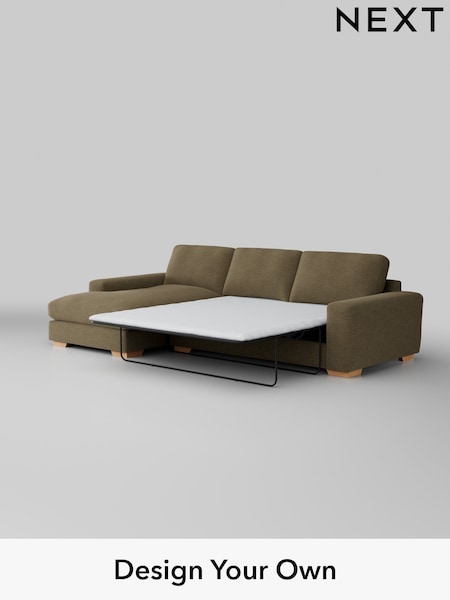 Fine Chenille Easy Clean/Dark Moss Green Houghton Deep Relaxed Sit (AY1039) | £2,825