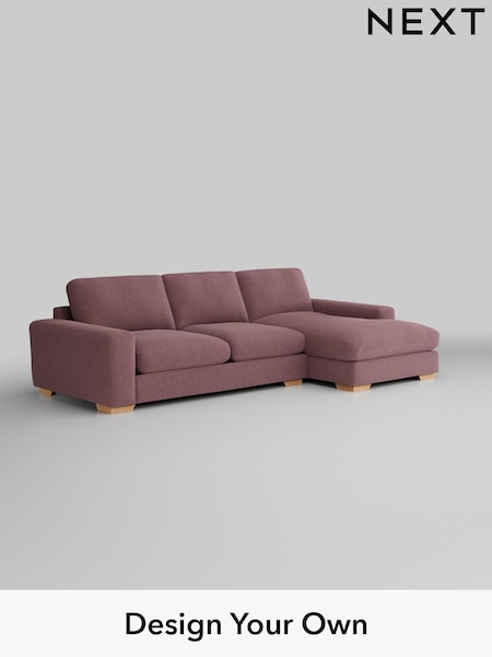 Fine Chenille Easy Clean/Mid Mulberry Purple Houghton Deep Relaxed Sit (AY1043) | £2,325