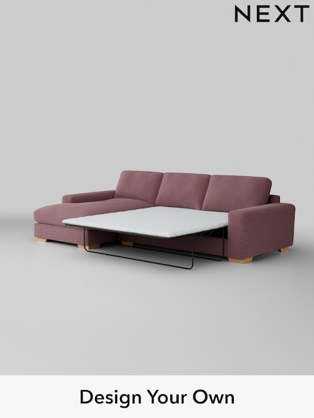 Fine Chenille Easy Clean/Mid Mulberry Purple Houghton Deep Relaxed Sit (AY1043) | £2,825